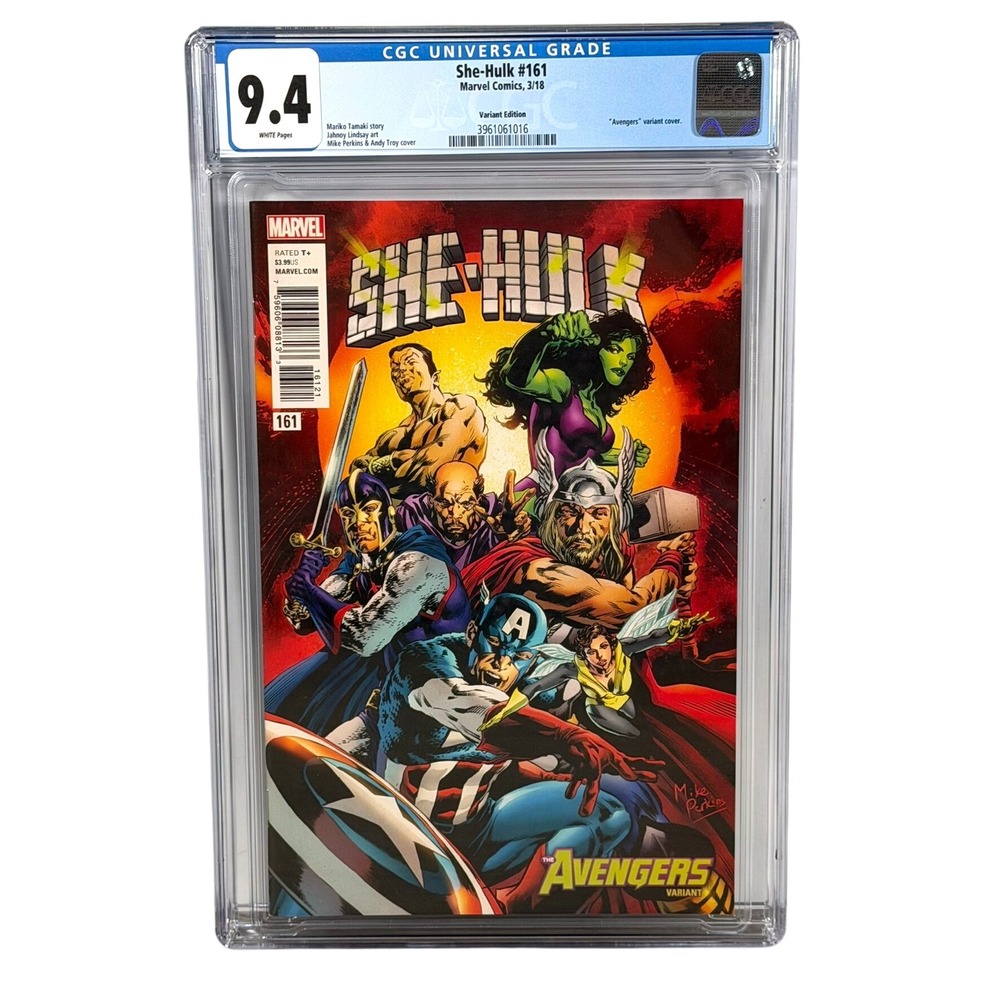Marvel She-Hulk 161 Avengers Variant CGC 9.4 White Pages 2018 USA